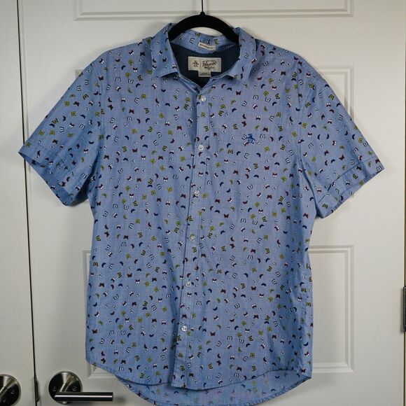 Penguin Mens Heritage Slim Fit Large Button Butterfly SF - Picture 4 of 6